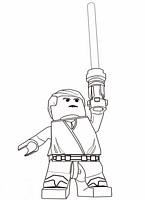 kolorowanka Lego Star Wars rycerz Jedi numer  3